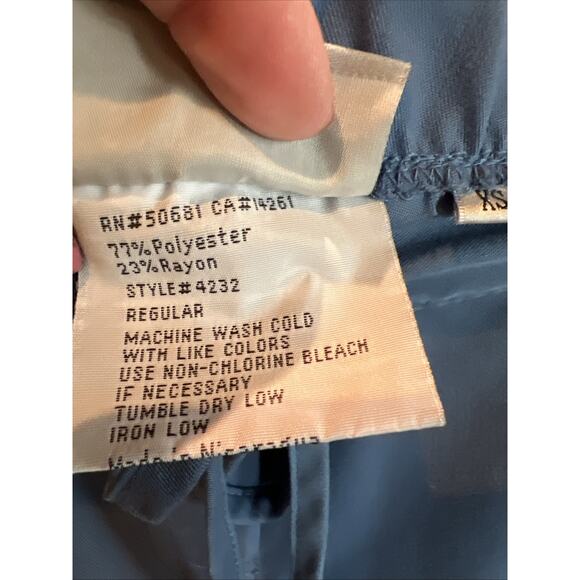 Grey's Anatomy by Barco Classic Women's Riley 5Pocket MidRise Flare Leg XS Ceil - Picture 7 of 8